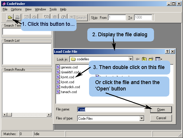 open file button